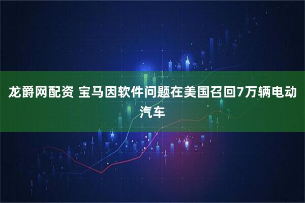 龙爵网配资 宝马因软件问题在美国召回7万辆电动汽车
